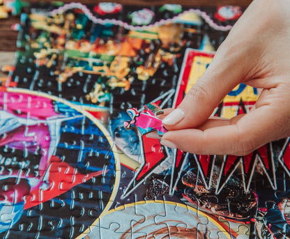 Killer Klowns From Outer Space Kollage B 1000-Piece Jigsaw Puzzle For Adults | 28 x 20 Inches
