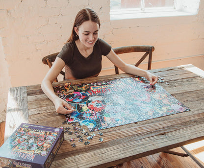 Killer Klowns From Outer Space Kollage B 1000-Piece Jigsaw Puzzle For Adults | 28 x 20 Inches