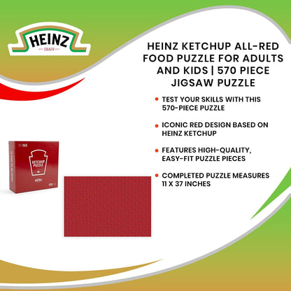 Heinz Ketchup All-Red Food Puzzle For Adults And Kids | 570 Piece Jigsaw Puzzle