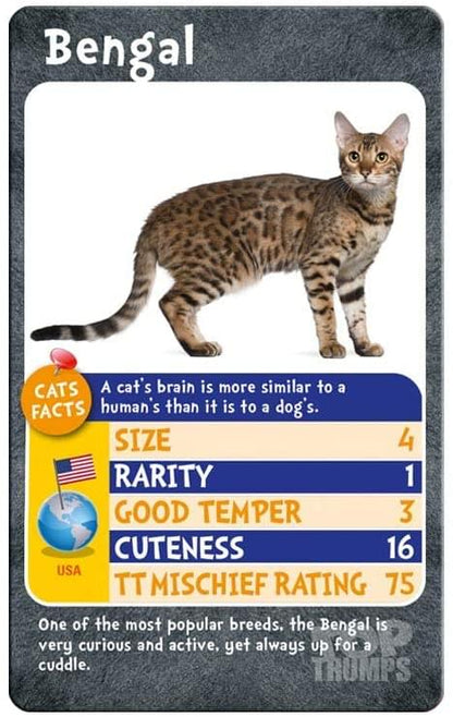 Cats Top Trumps Card Game