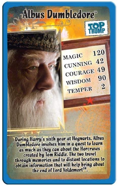 Harry Potter and the Half Blood Prince Top Trumps Card Game
