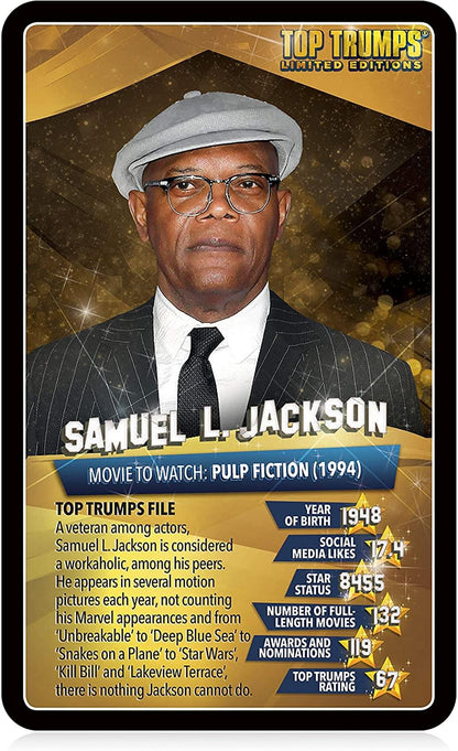 Movie Stars Top Trumps Card Game