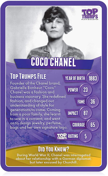 Great Women Top Trumps Card Game