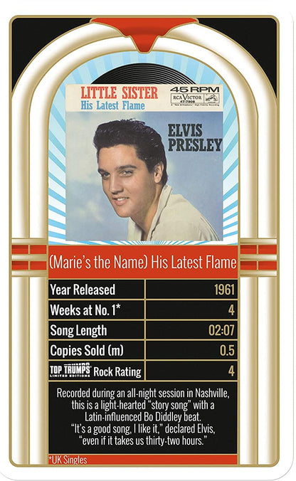 Elvis Presley Top 30 Top Trumps Card Game