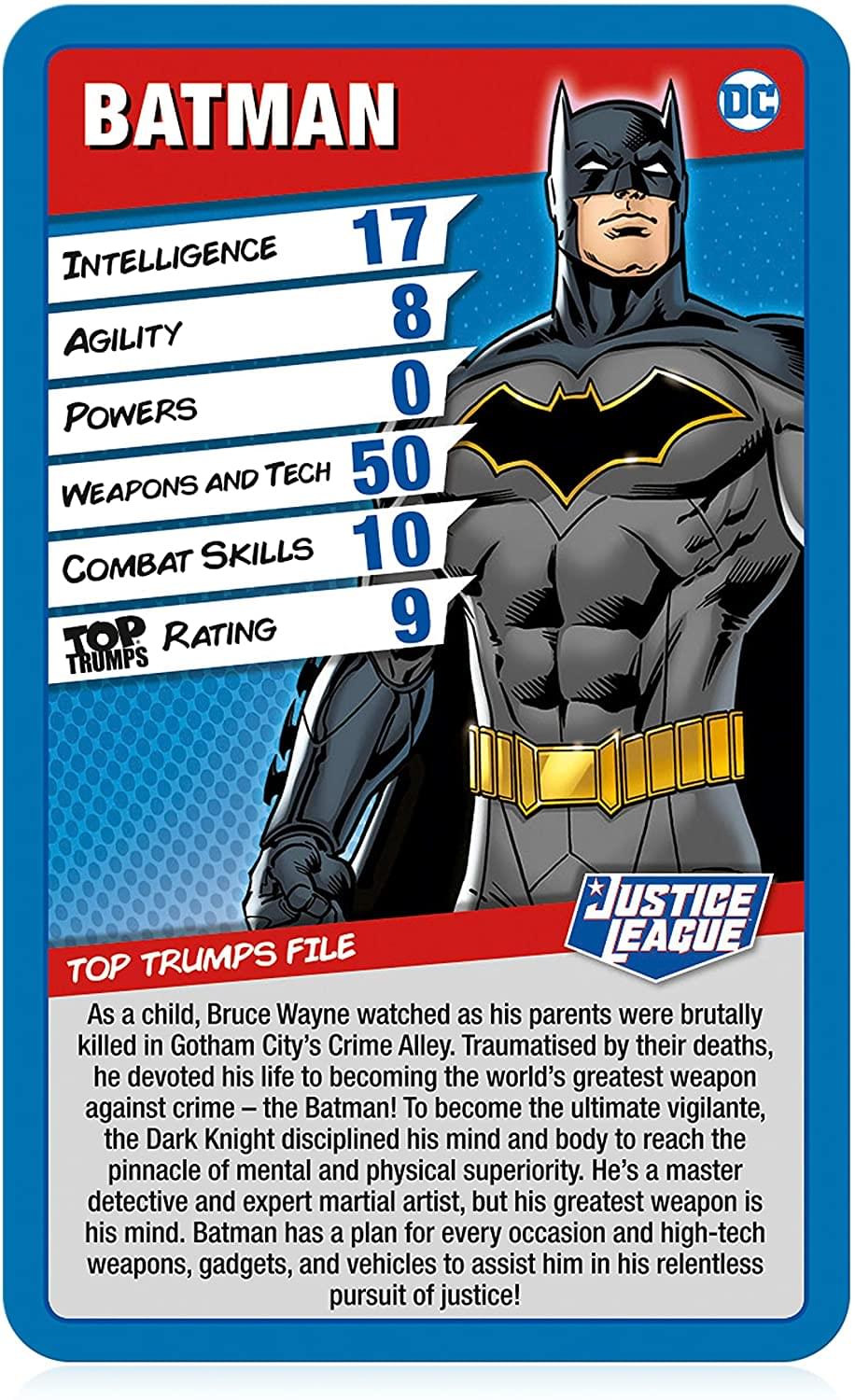 DC Justice League Top Trumps Card Game