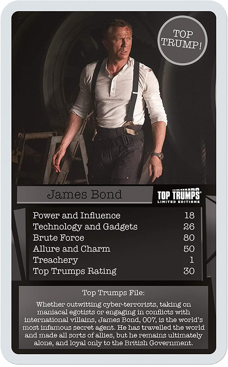 James Bond Every Assignment Top Trumps Card Game