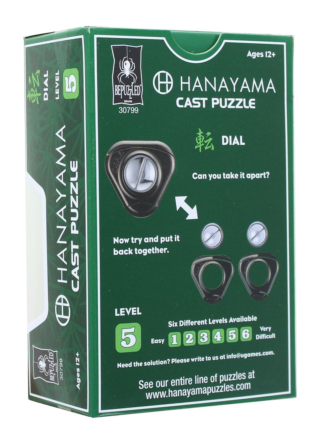 Hanayama Level 5 Cast Metal Brain Teaser Puzzle - Dial