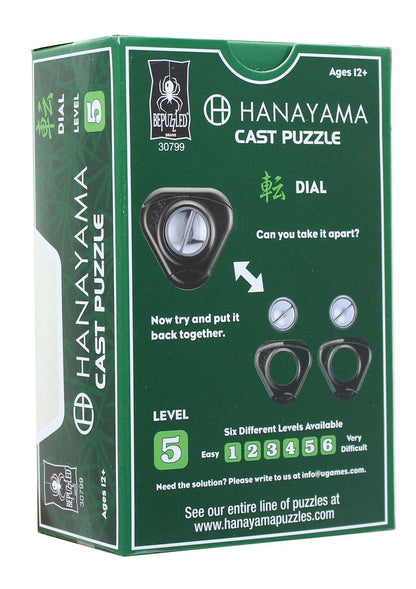 Hanayama Level 5 Cast Metal Brain Teaser Puzzle - Dial