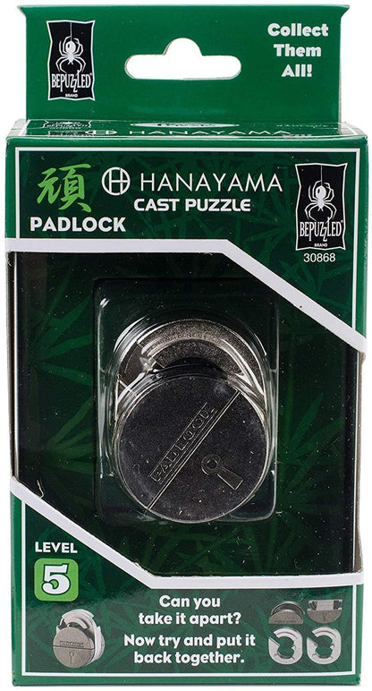 Hanayama Level 5 Cast Metal Brain Teaser Puzzle - Padlock