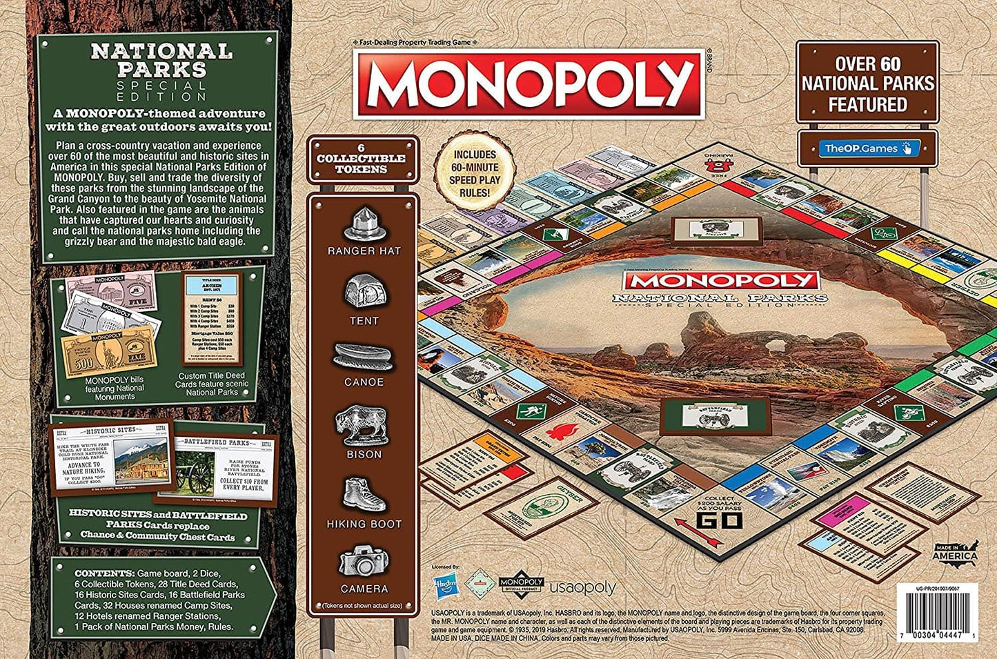 National Parks Monopoly Board Game 2020 Edition | For 2-6 Players