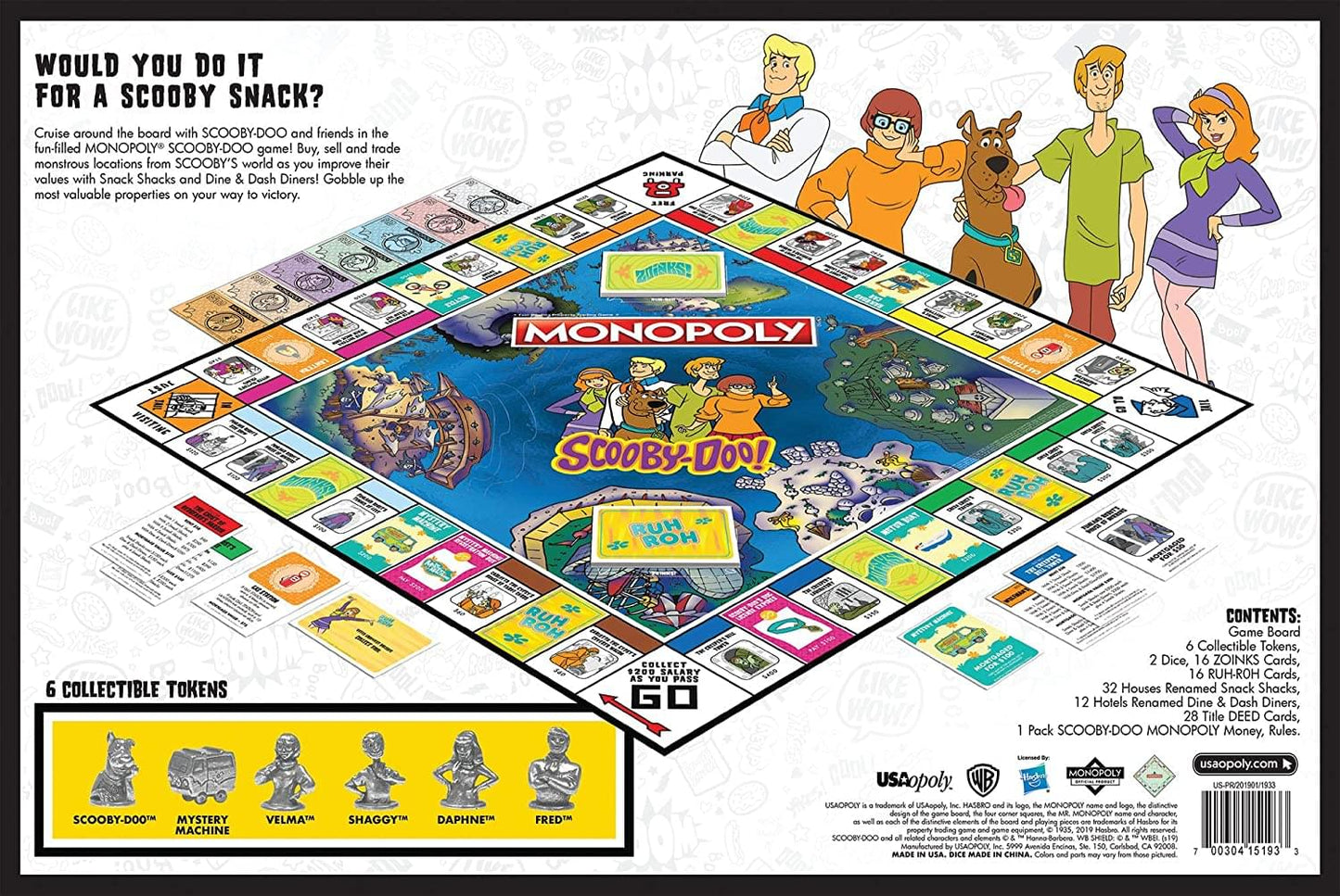 Scooby-Doo! Monopoly Board Game | For 2-6 Players