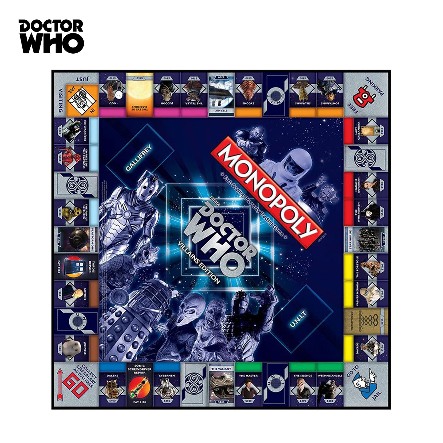 Monopoly Doctor Who Villains Edition Board Game