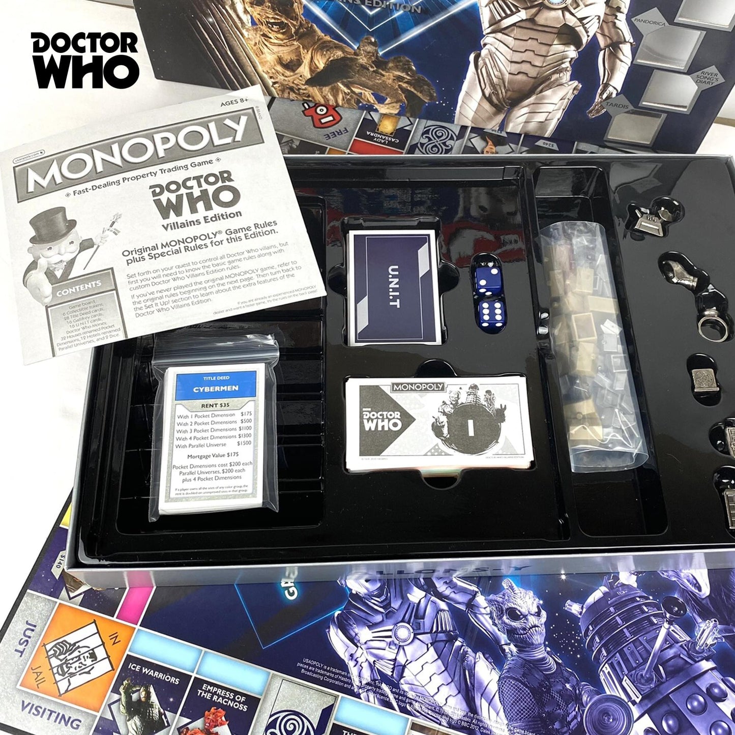 Monopoly Doctor Who Villains Edition Board Game