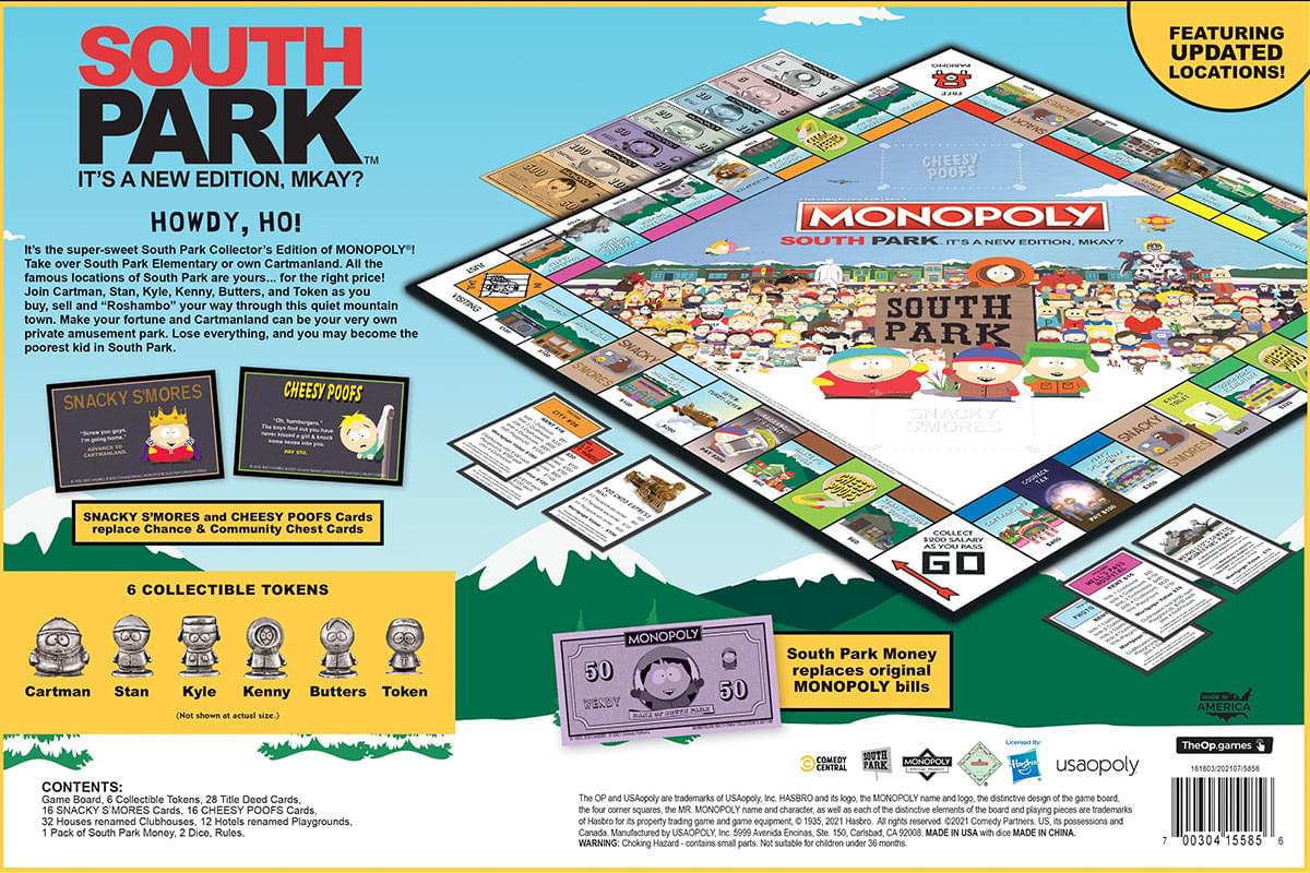 South Park Collectible Monopoly Board Game