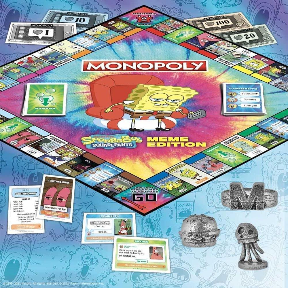 SpongeBob SquarePants Meme Edition Monopoly Board Game | 2-6 Players
