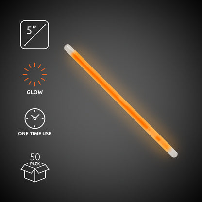 Orange Glow 5" Swizzle Sticks