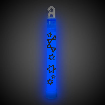 Blue Star of David 6" Glow Sticks