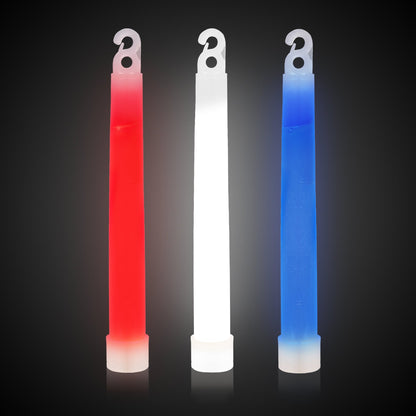 Red, White & Blue 6" Glow Sticks