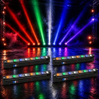 KTVLIGHTS 120W RGBW Beam Moving Head Light for DJ Stage Shows -E46