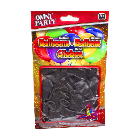 Black 9" Helium Balloons
