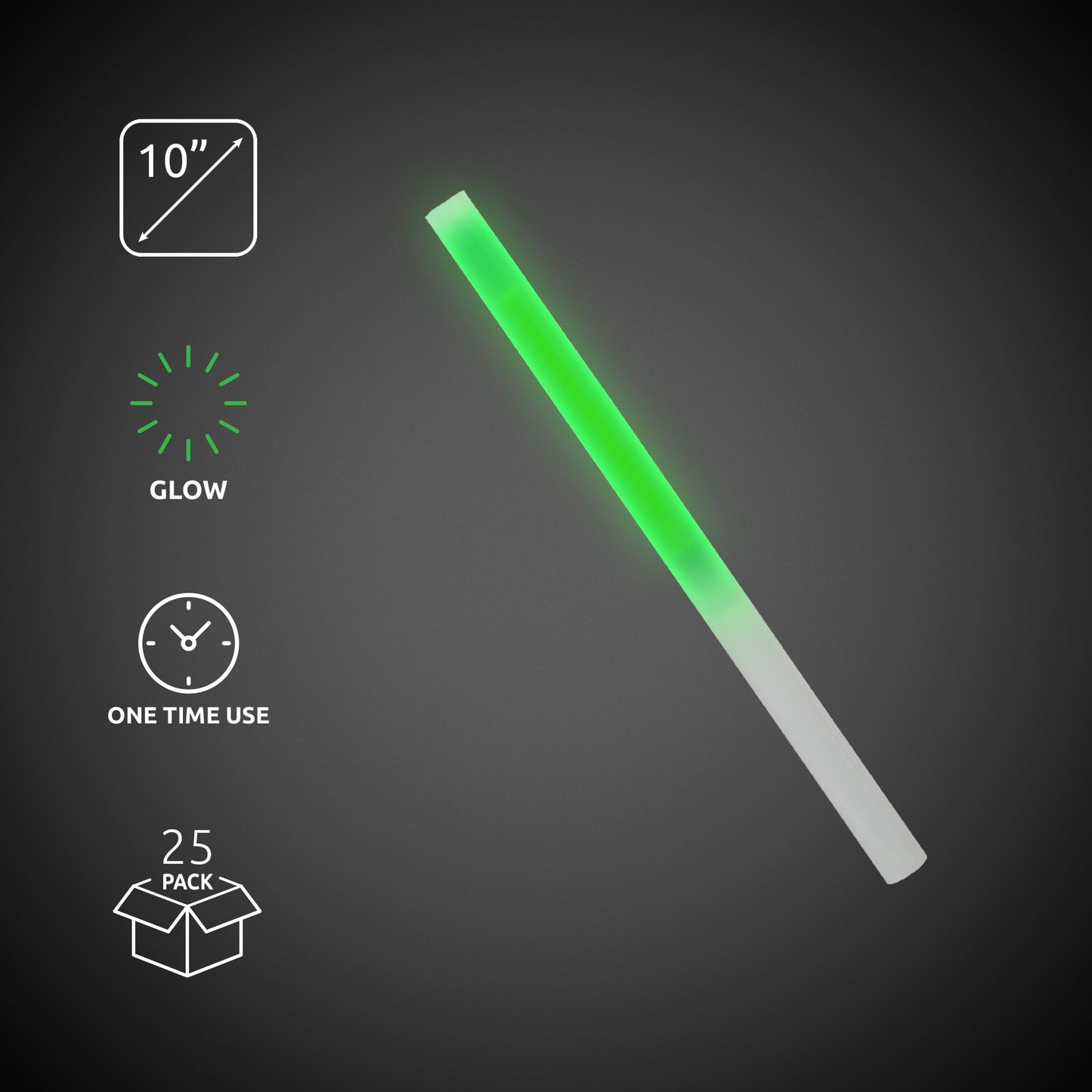 Green 10" Glow Sticks