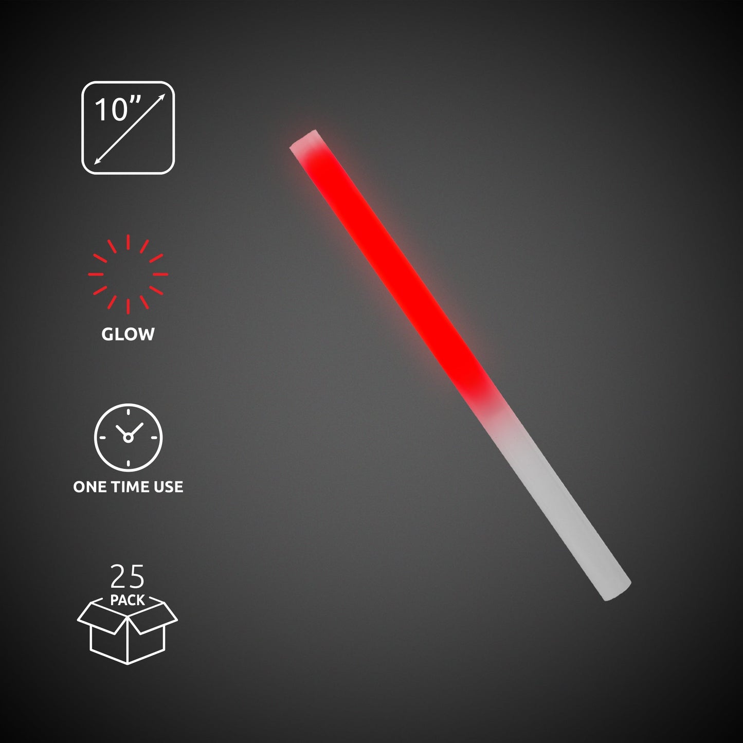 Red 10" Glow Sticks