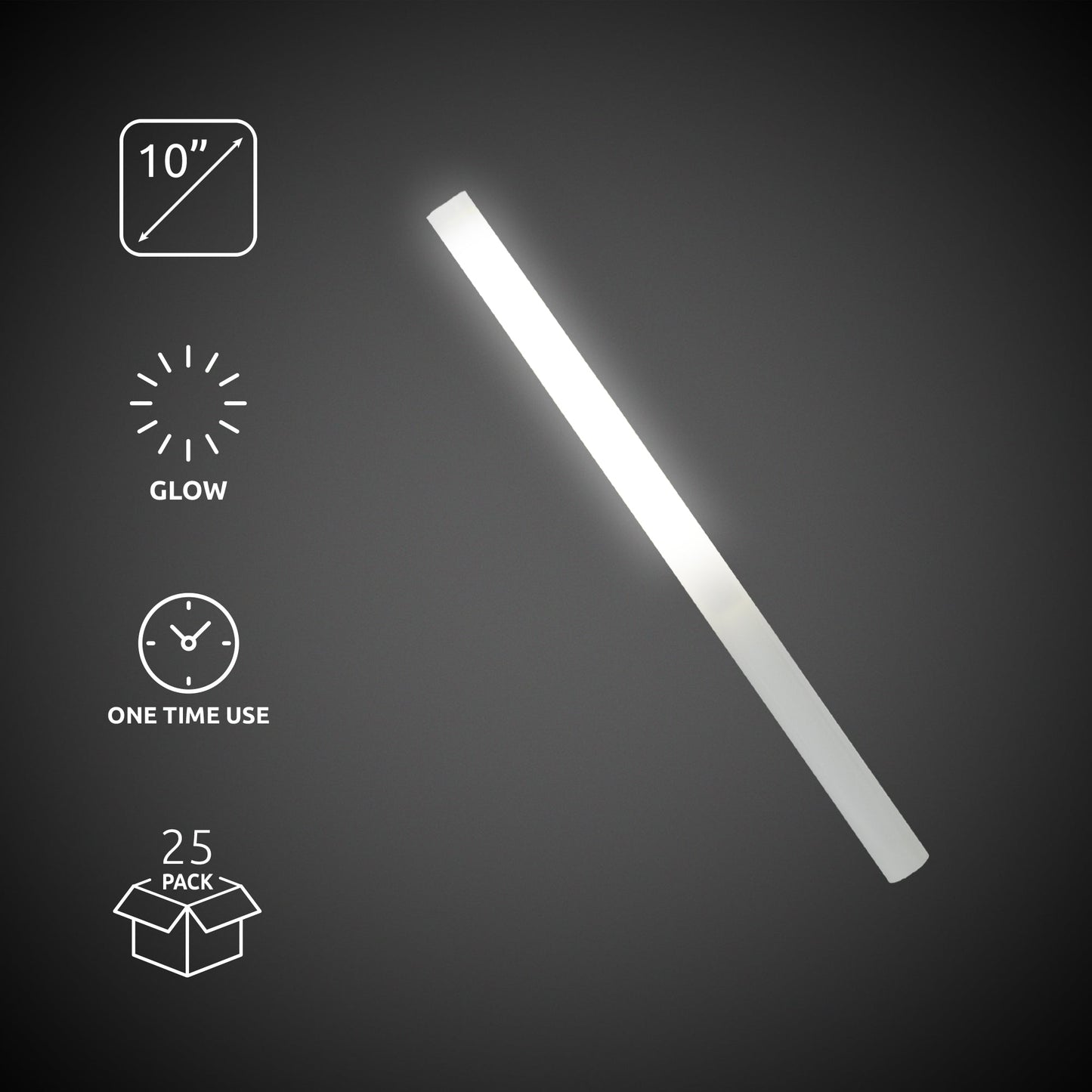 White 10" Glow Sticks