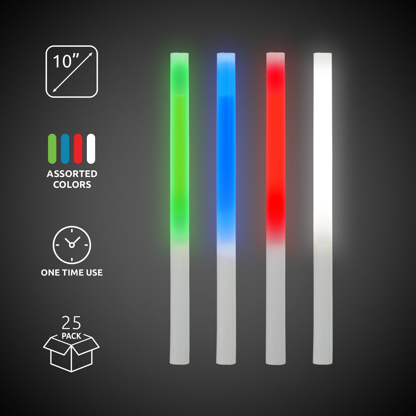 Assorted 10" Glow Sticks