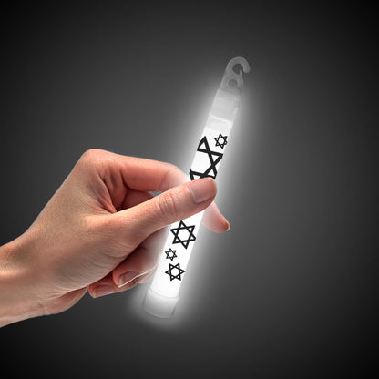 White Star Of David 6" Glow Sticks