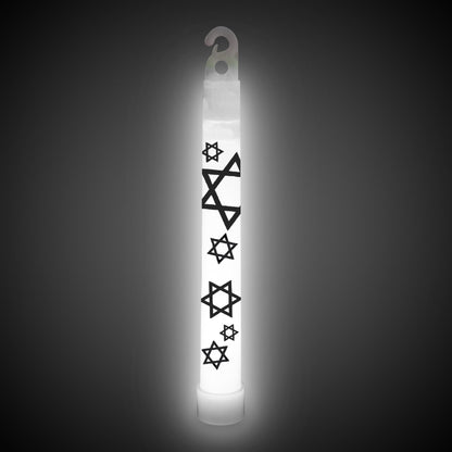 White Star Of David 6" Glow Sticks